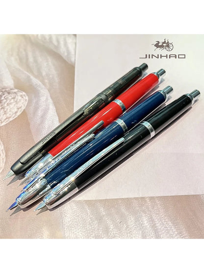 Jinhao 20 Press Retractable Fountain Pen EF/F Nib with Converter Resin Writing Gift Pen Beauty World Shop