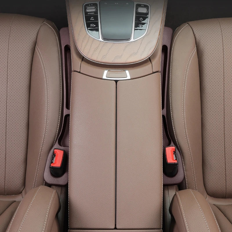 2pc Car Seat Gap Filler Organizer Pu Waterproof Car Seat Gap Plug Strip with 2 Grooves Seat Gap Storage Auto Interior Accessorie Beauty World Shop