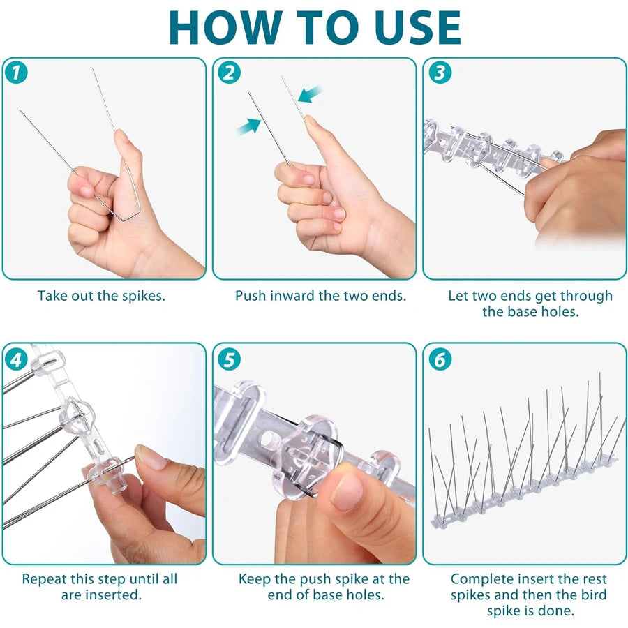 Bird Spikes Repellent Supplies Scarecaper Pigeons Animal Repeller Deterrent Amazes Birds Anti Outdoor Pest Control Products Home Beauty World Shop