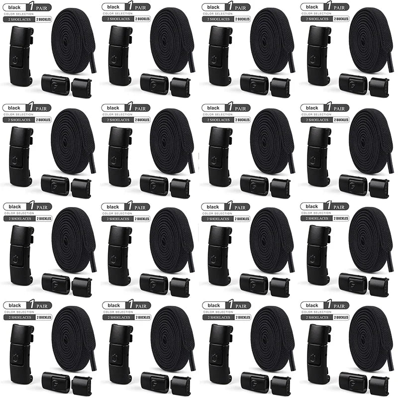 8mm No Tie Shoe Laces Press Lock Shoelaces Without Ties Elastic Laces Sneaker Kids Adult Widened Flat Shoelace for Shoes Beauty Fashion