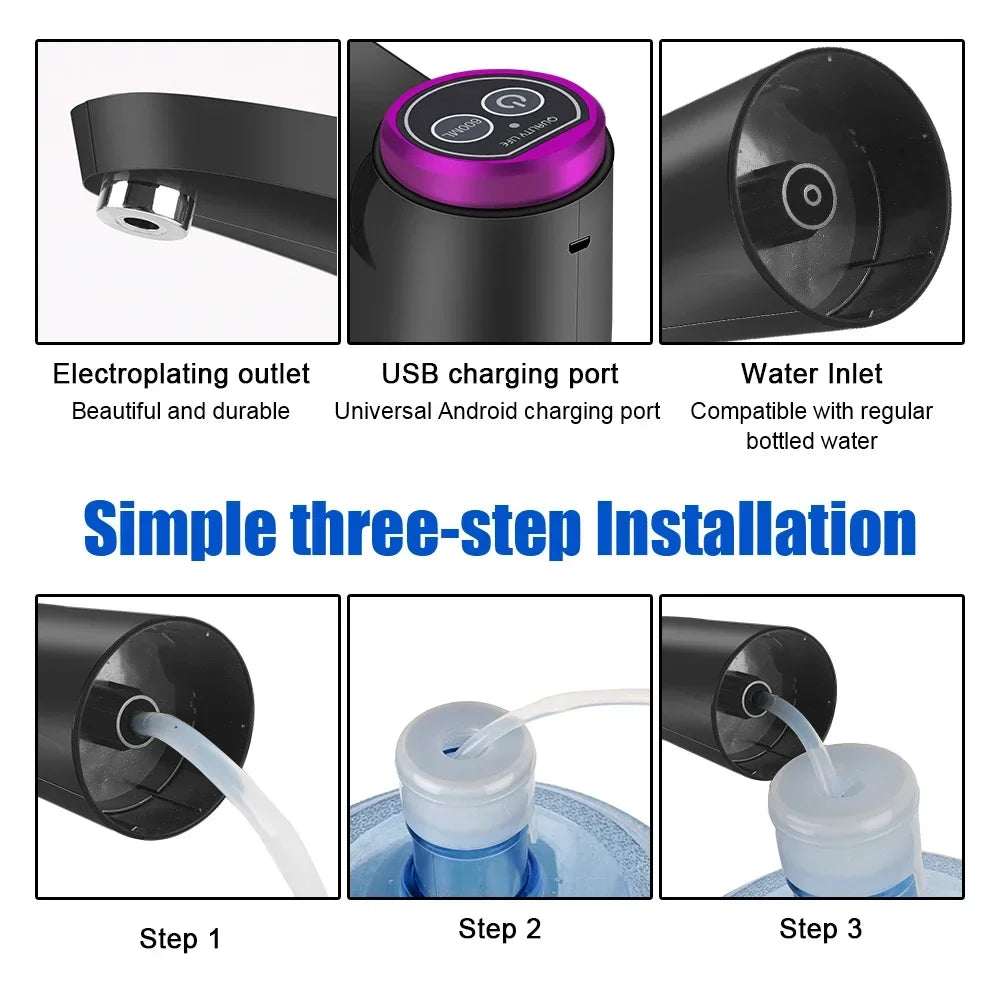 Automatic Electric Water Dispenser USB Barreled Water Pump Water bottle Gallon Drinking Bottle Switch Water Treatment Appliances Beauty Trend Shop