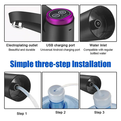 Automatic Electric Water Dispenser USB Barreled Water Pump Water bottle Gallon Drinking Bottle Switch Water Treatment Appliances Beauty Trend Shop