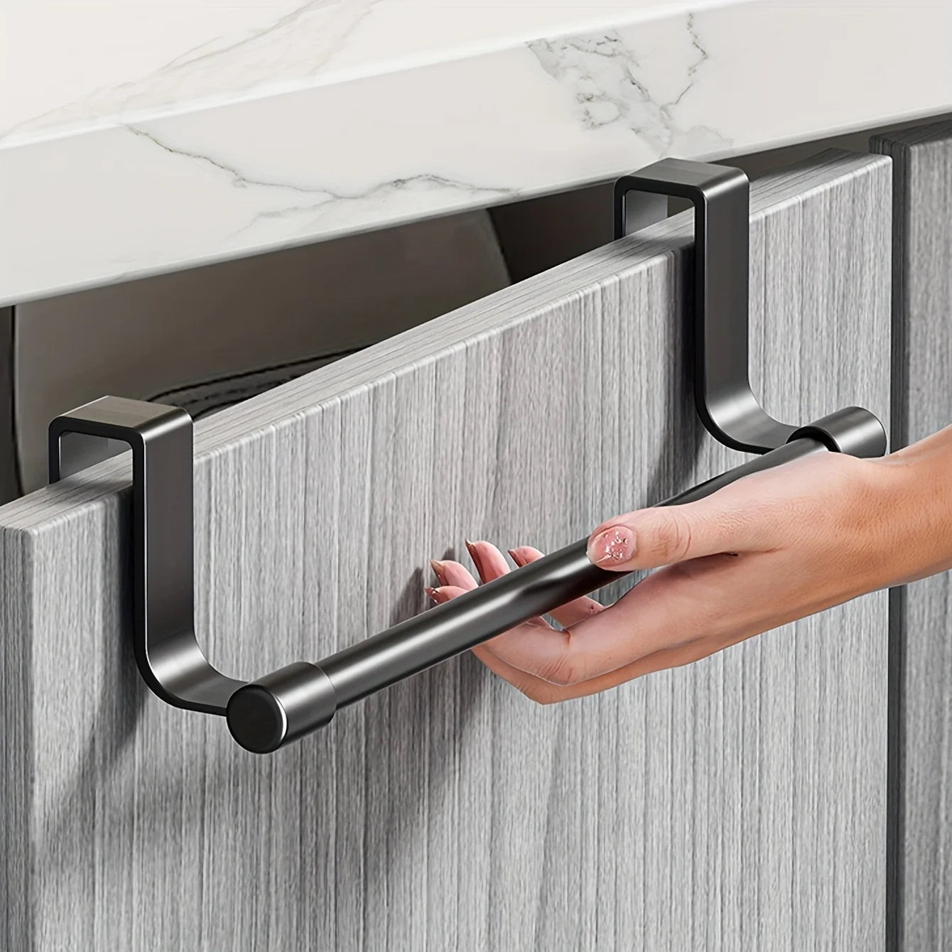 Wall Mounted Kitchen Cabinet Towel Rack - A Space Saving Cloth Rack Suitable for Homes and Bathrooms,No Drilling Required Beauty World Shop