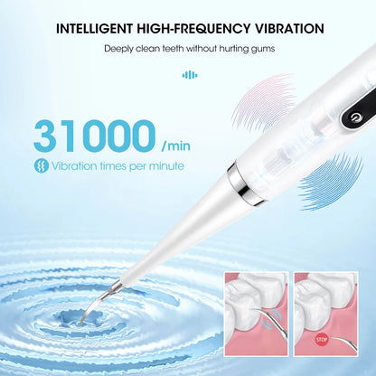 Electric Teeth Whitening Dental Calculus Scaler Plaque Coffee Stain Tartar Removal High Frequency Sonic Toothbrush Teeth Cleaner Beauty World Shop