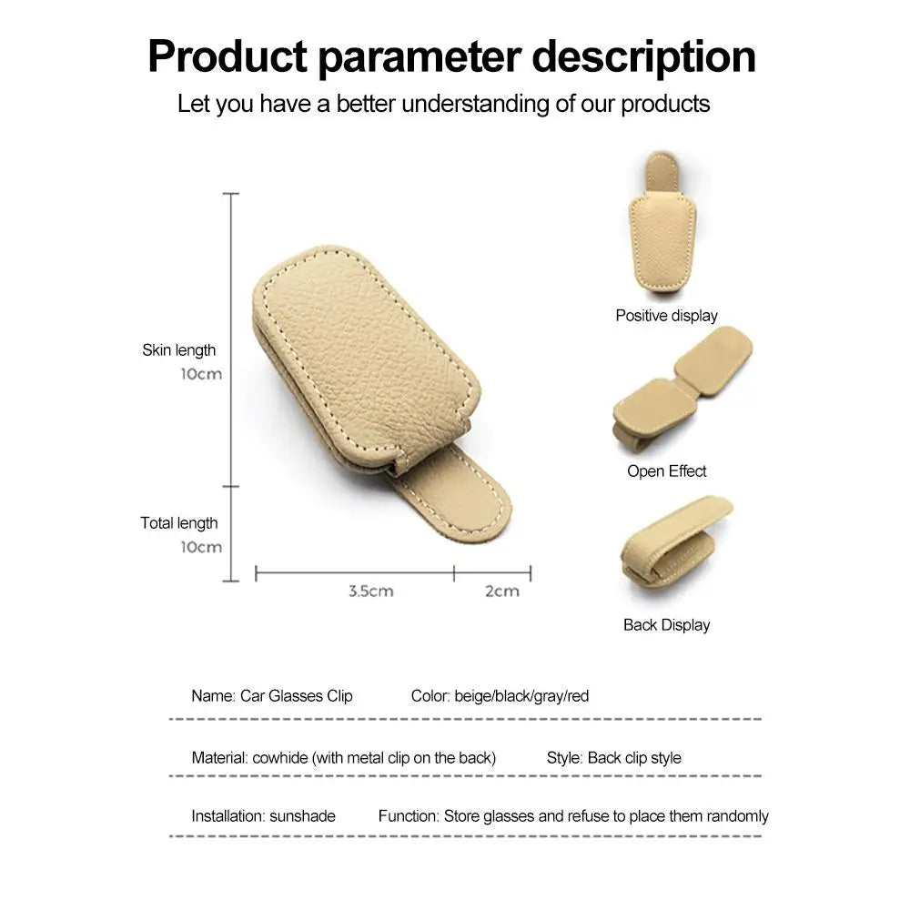 Universal Car Sunglasses Clip Card Ticket Holder Stand Fastener Pen Case Eyeglasses Sun Visor Car Accessories Beauty World Shop