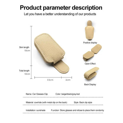 Universal Car Sunglasses Clip Card Ticket Holder Stand Fastener Pen Case Eyeglasses Sun Visor Car Accessories Beauty World Shop