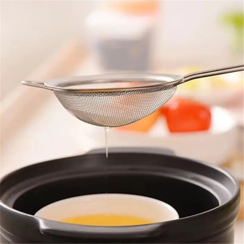 Stainless Steel Ultra Fine Mesh Strainer Sieve for Juice Soya Milk Oil Grid Dumpling Fishing Hotpot Leaky Spoon Household Kitche Beauty Trend Shop