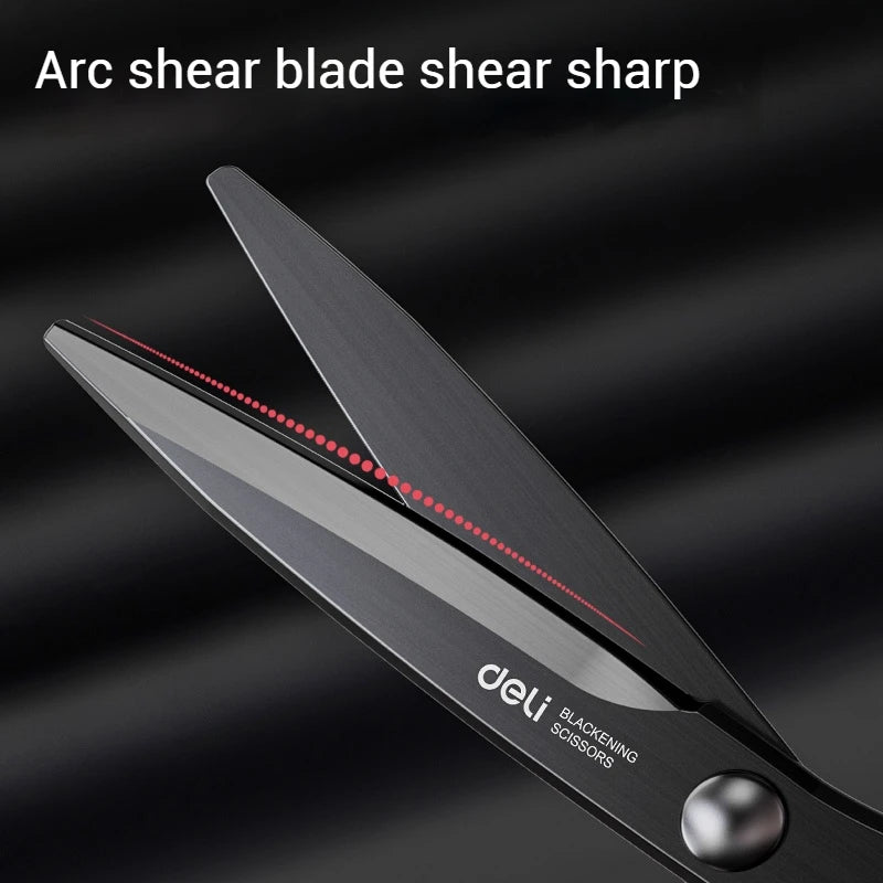 Deli-Stainless Steel Anti-Stick Scissors, Alloy Stationery, School Supplies, Office, Student, DIY, Hand Craft, 184mm Beauty World Shop