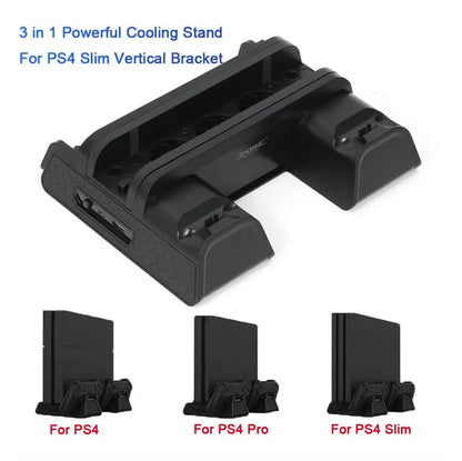 Stand Fan For Support Sony Play Station PS4 Pro Slim Console Playstation PS 4 Game Controller Cooler Accessories Cooling Control Beauty World Shop