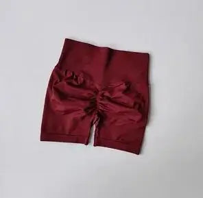 women's high-waisted hip-enhancing sport shorts, with waist shaping, slimming effect, quick-drying hip, three-point fit leggings Beauty World Shop