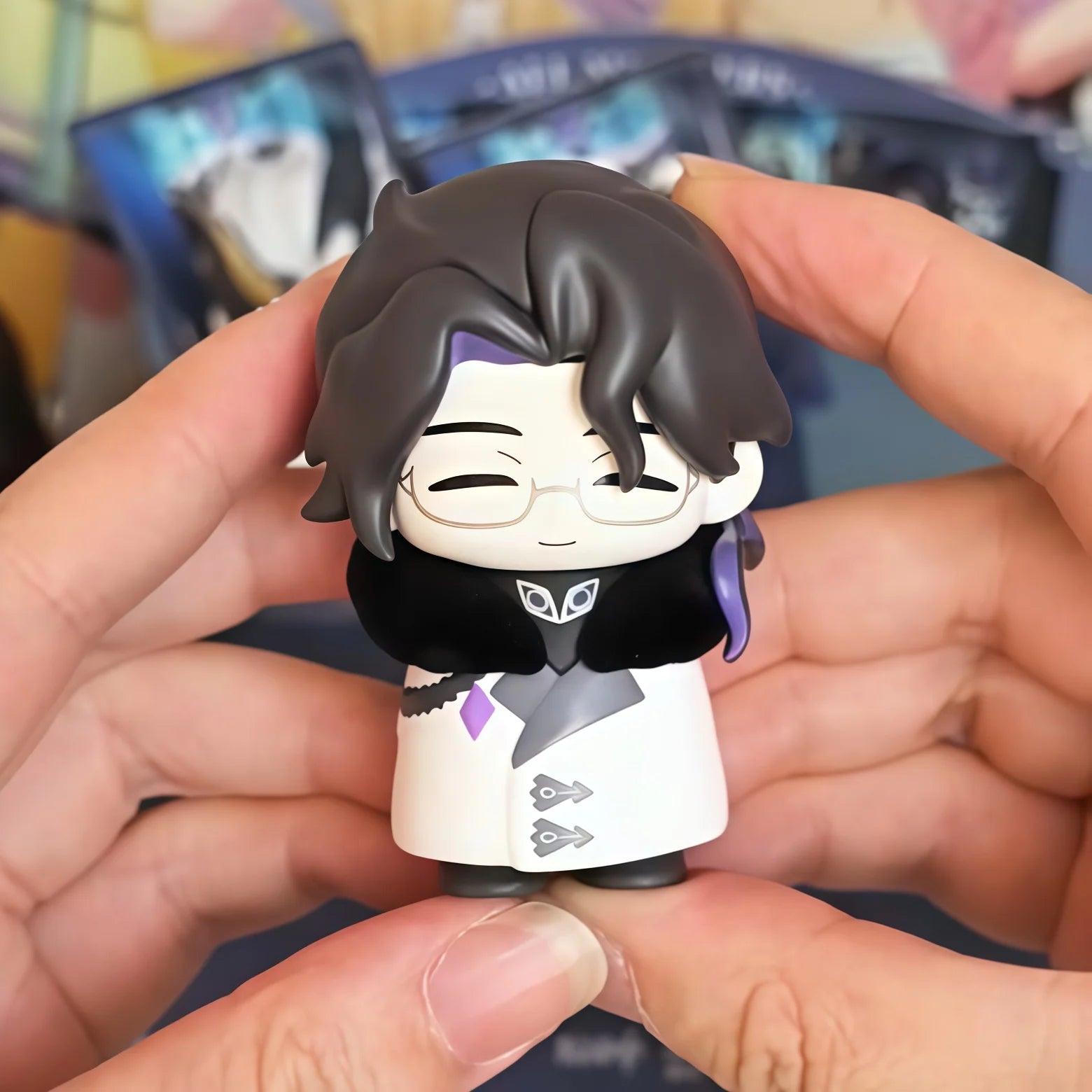 Mihoyo Genshin Impact Fatui Harbinger Q Version Series Blind Box Desktop Mini Doll Model Toys Trend Decoration Surprise Gifts Beauty World Shop