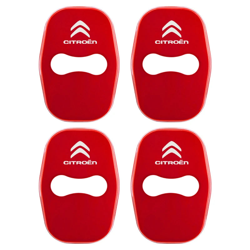 Metal Car Door Lock Cover for Citroen C4 C3-XR C5 Aircross C6 C-quatre Picasso C-Elysee C4L C3L Emblem Stickers Badge Beauty World Shop