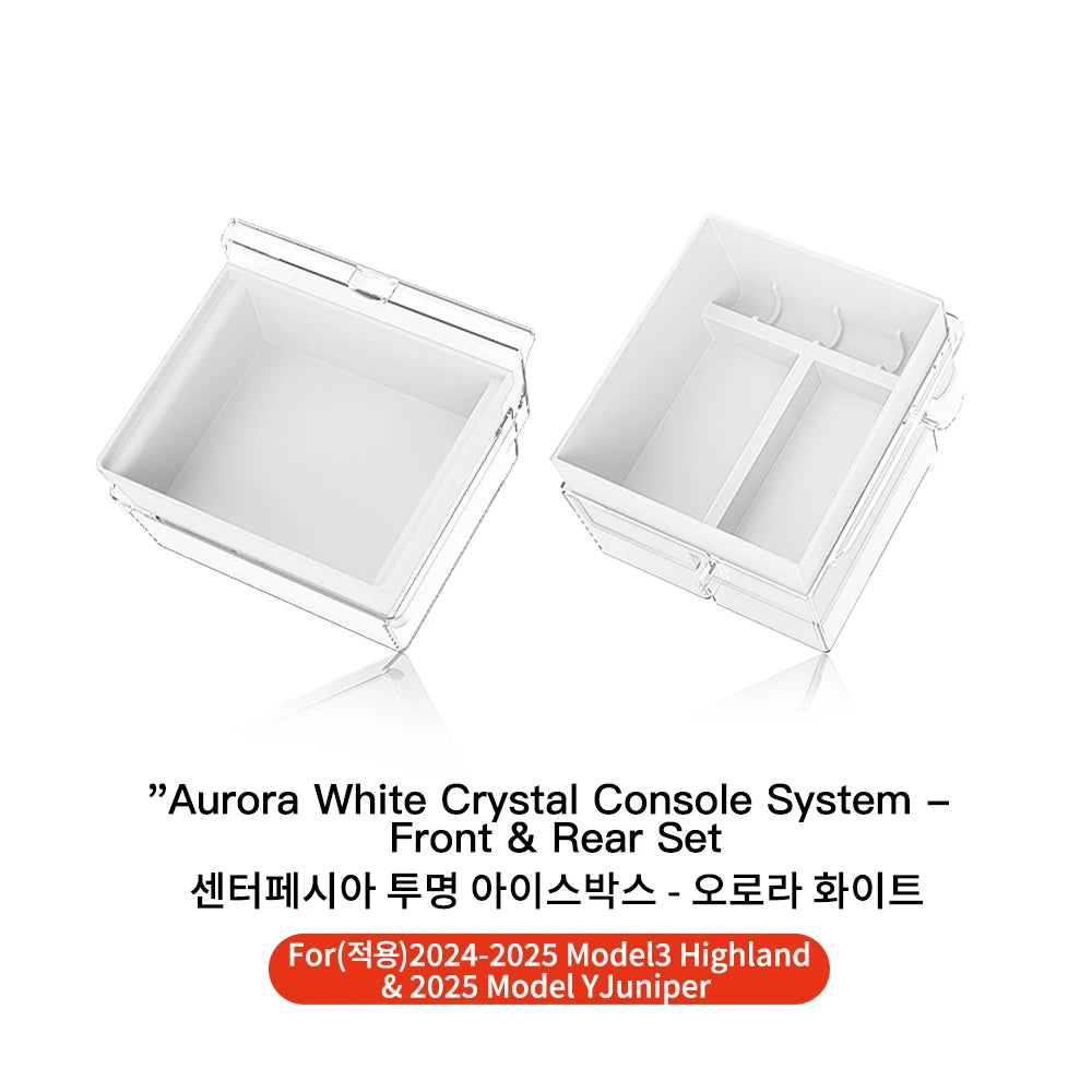 YZ For Tesla Model 3 Highland 2024 Model Y Juniper 2025 Storage Box Center Armrest Hidden Box Cup Holder Organizer Accessories Beauty World Shop