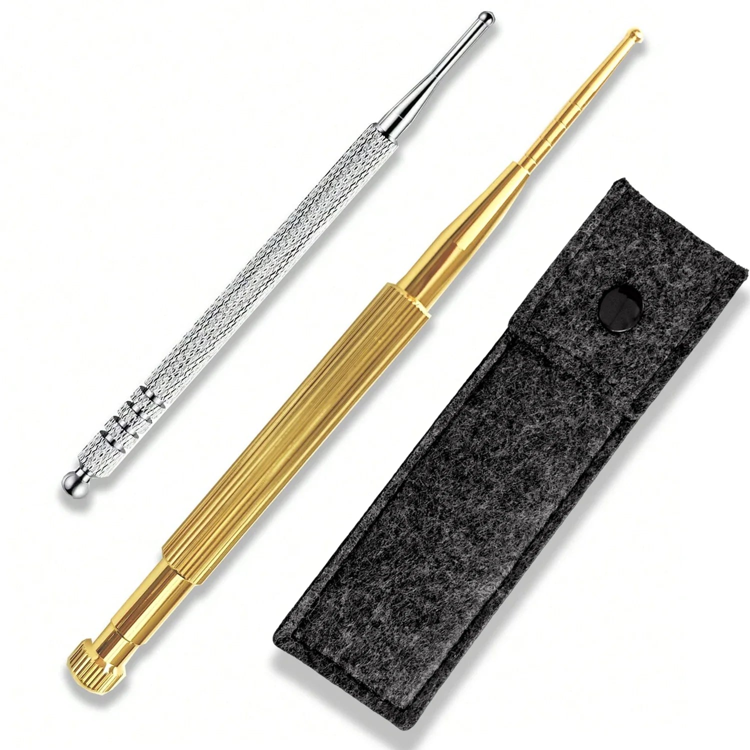 Facial Reflexology Massage Tool Retractable Acupuncture Pen Double Headed Spring Ear Care Tool Point Probe Pen Massager for Face Beauty Trend Shop