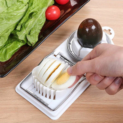 Multifunctional PP Base egg cutter 2-in-1 stainless steel wire pull egg cutter for hanging high-quality kitchen accessory tools Beauty World Shop