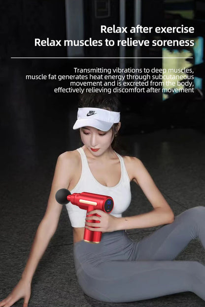 New Upgraded Portable Massage Gun Deep Tissue Muscle Relief Rechargeable Battery, Ideal For Back & Neck,Gift For Everyon Beauty World Shop