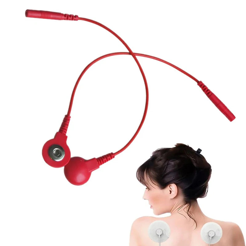 Standard Electrode Lead Wires Cables Electrode Wires DC Head 2mm Snap 3.5mm Plug For Tens/Ems Massager Therapy Electrode Gloves Beauty World Shop