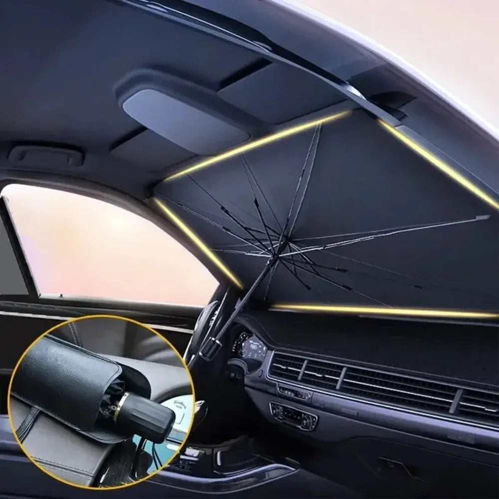 Car Sunshade Umbrella For Auto Shading Car Sun Shade Protector Parasol Summer Sun Interior Windshield Protection Curtain Beauty World Shop