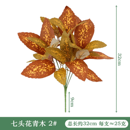 Artificial Plants Leaves Silk Tortoiseshell Leaf Dieffenbough Fake Small Fairy Taro Simulation Green Plant Living Room Decor Beauty World Shop