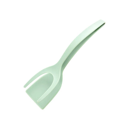 New 2 in 1 Grip Flip Spatula Tongs Egg Flipper Spatula Nylon Non Stick Coating Pancake Fish French Toast Omelet Making Tool Beauty World Shop