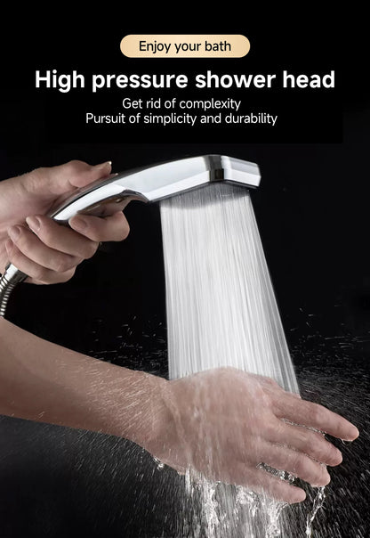 300 Holes Pressurized Showerhead Hand Hold Square Shower Head Water Saving Rainfall Spray Nozzle Bathroom Accessories Beauty World Shop