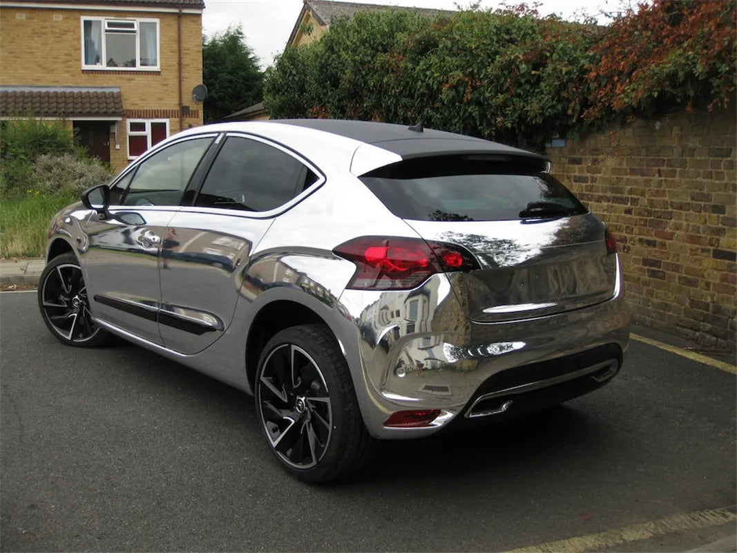 Car Stickers Glossy Silver Chrome Mirror Vinyl Films Air Release for Vehicle Motorcycle Bicycle Beauty World Shop