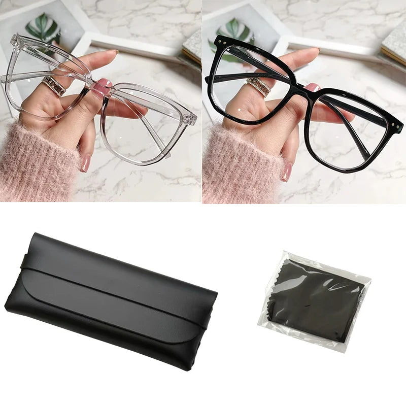 Anti-blue Light Glasses for Women with Regular Eyeglass Frame Finished Retro Flat Light Frame Beauty World Shop