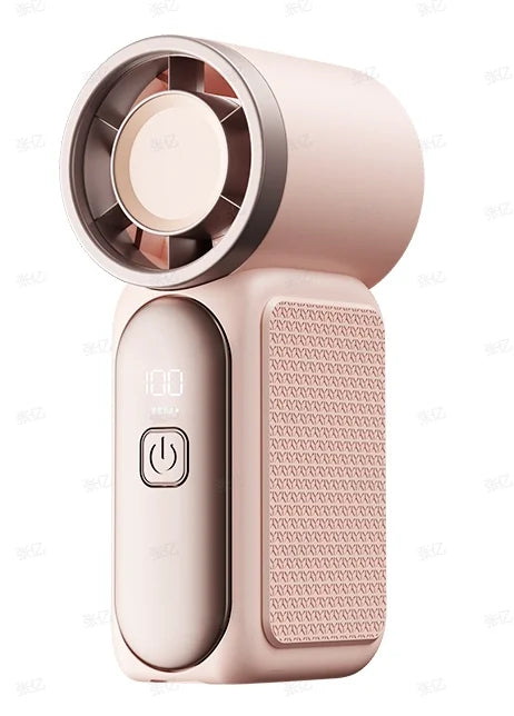 Mini Handheld Fan - Portable Turbo Fan with 100 Wind Speed, 1200mAh & Type-C, - Cooling Blower，Travel,R Cooling Device Beauty World Shop
