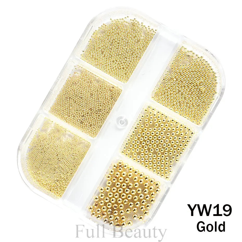 6Grids Metallic Rivet Punk Nail Charm Gold/Silver/Black Cone Spike Studs Nail Art Jewels Aolly Mini Rivet Studs Nail Supplies Beauty World Shop