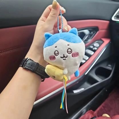Chiikawa Plush Doll Pendant Star Hugging Series Hachiware USAGI Cute Cartoon Keychain Hanging Keychain Plush Doll Accessories Beauty World Shop
