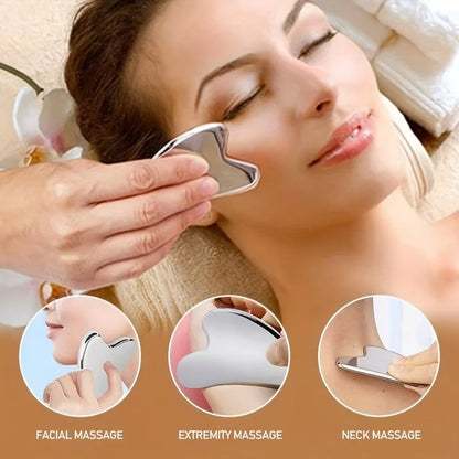Contour brush scraping board set lymphatic contour facial brush stainless steel fascia knife firming lifting massage board Beauty World Shop