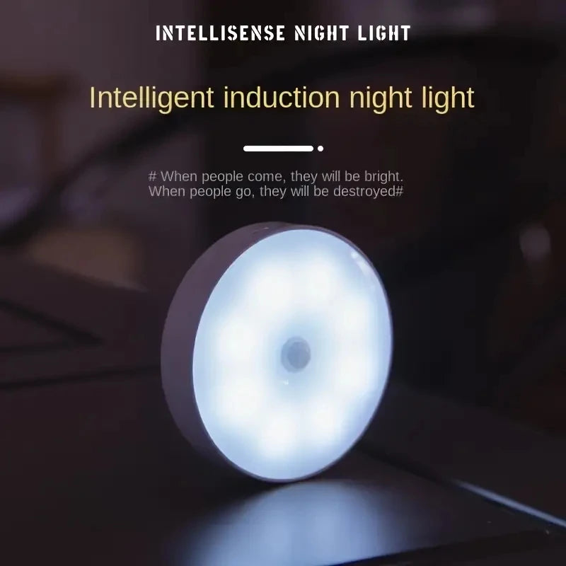 1pc Motion Sensor Night Light - Wireless LED Detector Lamp for Bedroom, Staircase, Closet, and Room Decor- Beauty World Shop