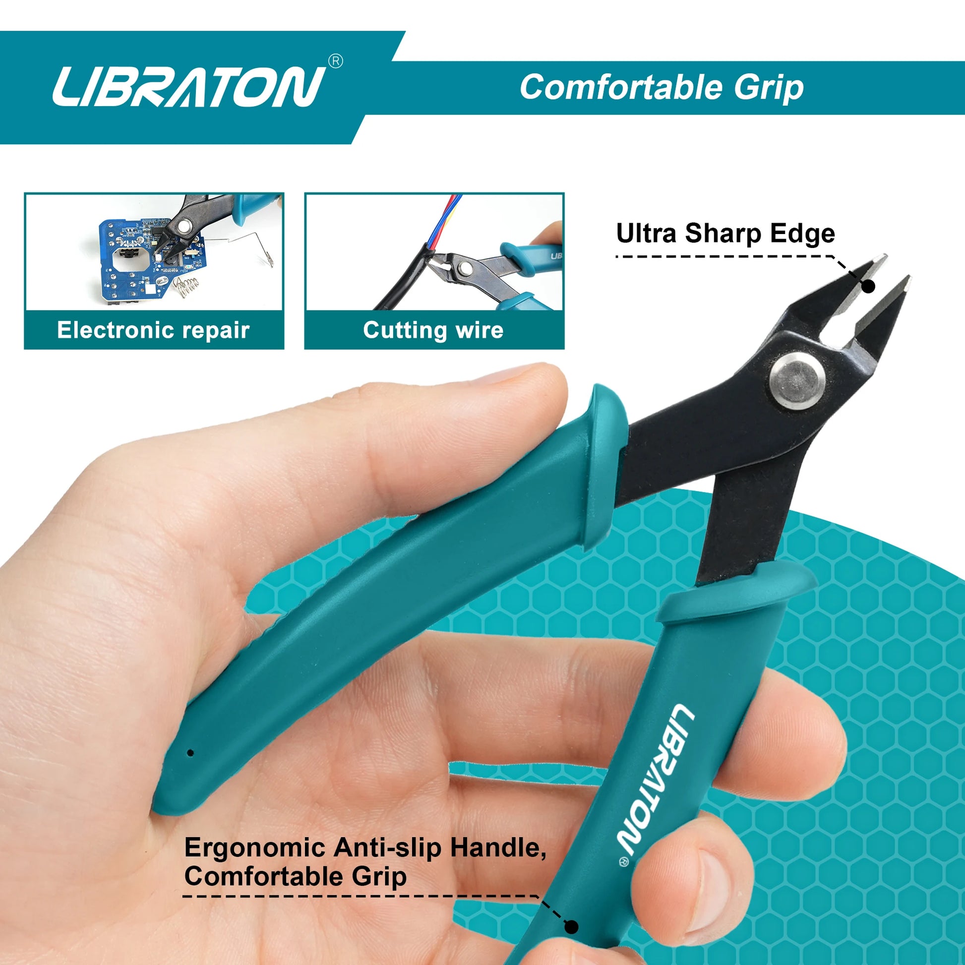 LIBRATON Micro Wire Cutter Precision Electronics Flush Cutter and Side Cutting Pliers Clean Cut for Model Jewelry Model Kits Beauty World Shop