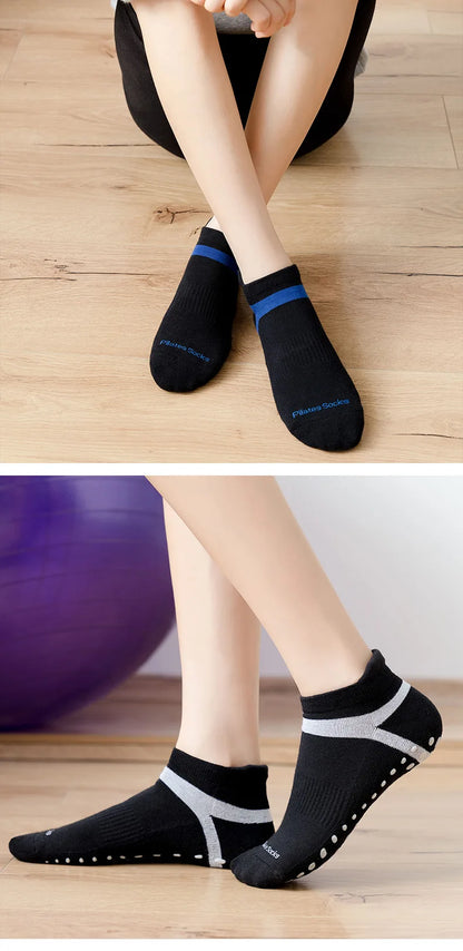 Yoga Socks Men Women Professional Silicone Non-slip Pilates Socks Large Size Indoor Floor Gym Fitness Cotton Dance Sports Socks Beauty World Shop