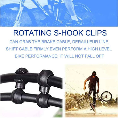 S Style Clips Bike Cross Line Clips 10pcs/set Cable Manager Mountain Road Bicycle Brake Gear Cable Cycling Replacement Parts Beauty World Shop