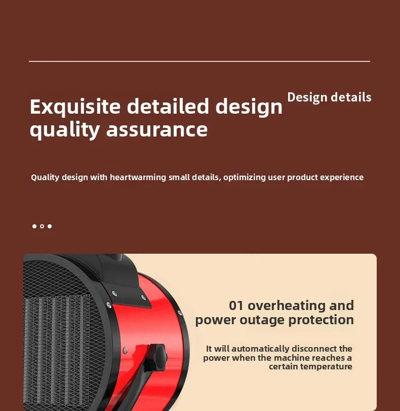 Portable 2000W Space Heater with Fan 2 Heat Settings Adjustable Thermostat Fan Mode Tip Over Overheat Protection for Indoor Beauty World Shop