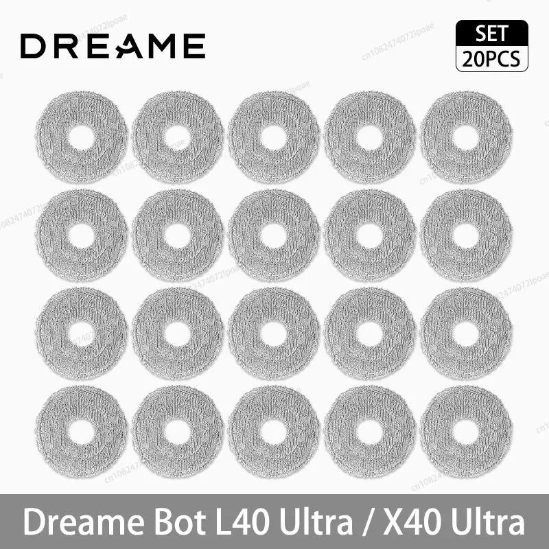 Dreame L40 Ultra / X40 Ultra Vacuum Cleaner Replacement Accessories Main Side Brush HEPA Filter Mop Cloths Dust Bag Spare Parts Beauty World Shop