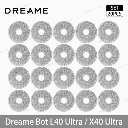 Dreame L40 Ultra / X40 Ultra Vacuum Cleaner Replacement Accessories Main Side Brush HEPA Filter Mop Cloths Dust Bag Spare Parts Beauty World Shop