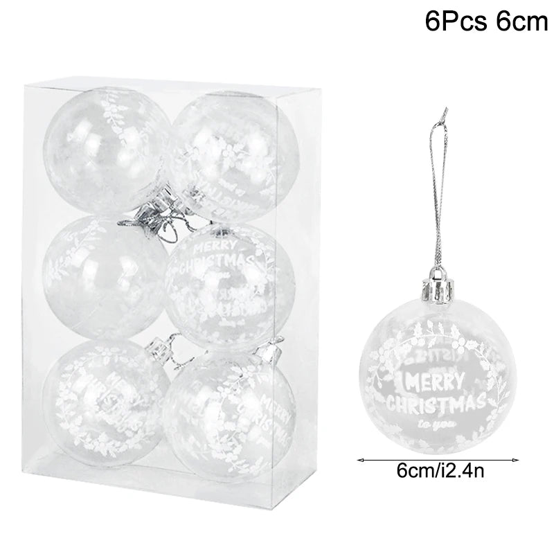 1box Christmas Balls Christmas Tree Ornaments Ball Xmas Hanging Tree Pendants Home Party Decor 2026 New Year Gift Noel Navidad Beauty World Shop