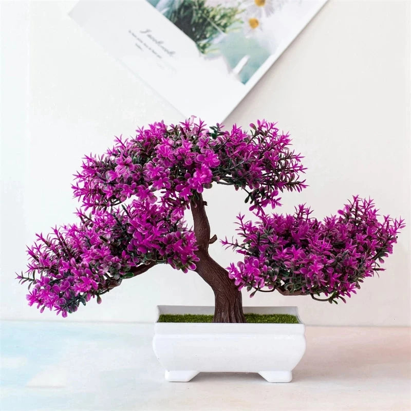 Artificial Plants Bonsai Small Tree Pot Fake Plant Flowers Potted Ornaments For Home Room Table Decoration Hotel Garden Decor Beauty World Shop