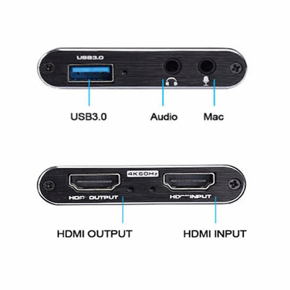 4k 1080p 60fps Hd Video Capture Card HdTV Camera Recording Box - Compatible With Usb 3.0pc Live Streaming Grabber Recorder Beauty World Shop