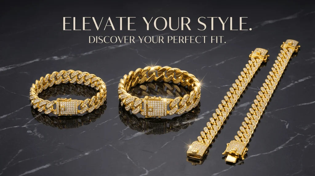 Luxury Hip Hop Dog Collar, Gold Tone Stainless Steel Cuban Chain, Durable Diamond Inlaid Pet Jewelry for Daily Walking Beauty World Shop