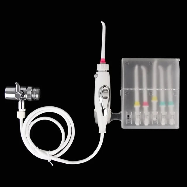 Dental Water Flosser Faucet Oral Irrigator Floss Dental Irrigator Portable Dental Water Jet Teeth Cleaning Mouth Washing Machine