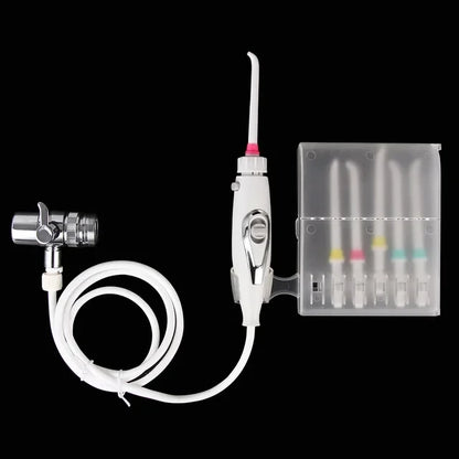 Dental Water Flosser Faucet Oral Irrigator Floss Dental Irrigator Portable Dental Water Jet Teeth Cleaning Mouth Washing Machine