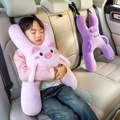 1Set Car Cute Cartoon Pillow Car Mounted Child Sleeping Pillow Car Removable Comfortable Breathable Headrest Lumbar Support Beauty Trend Shop