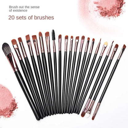 20pcs Eye brush Complete eyeshadow Brush Beauty Tool Explosive neutral logo Free Eyeliner brush Beauty World Shop