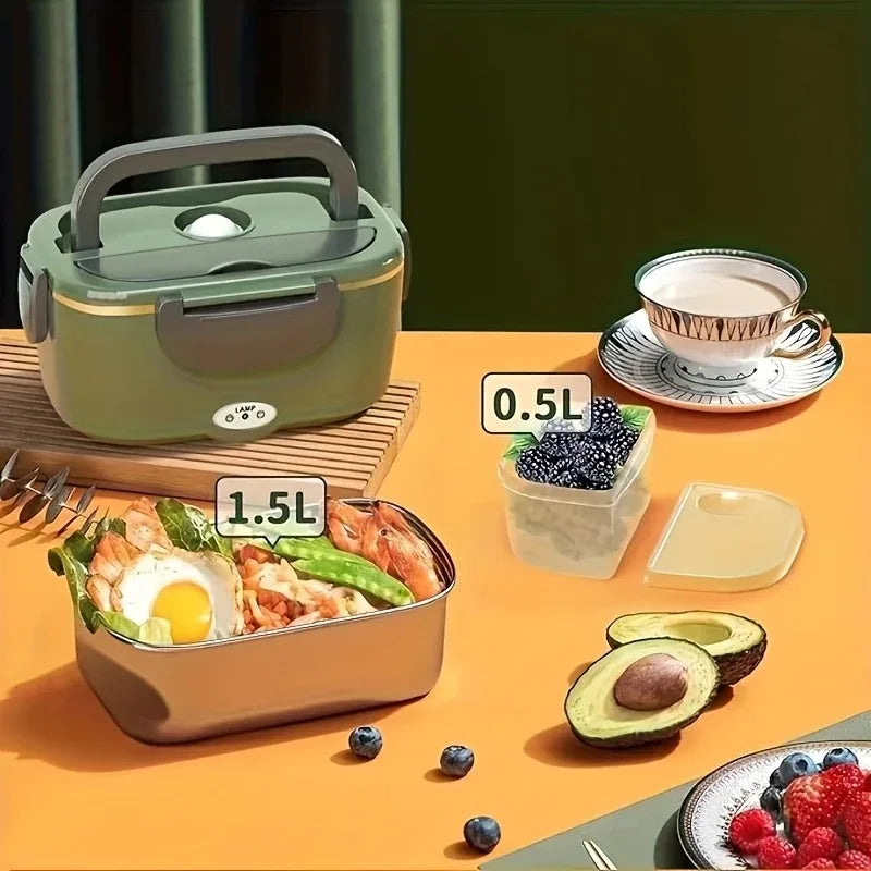 Portable Electric Food Warmer Lunch Box 1.5L 60W - Leak Proof Food Heater for Car, Home, Office & Travel Beauty World Shop