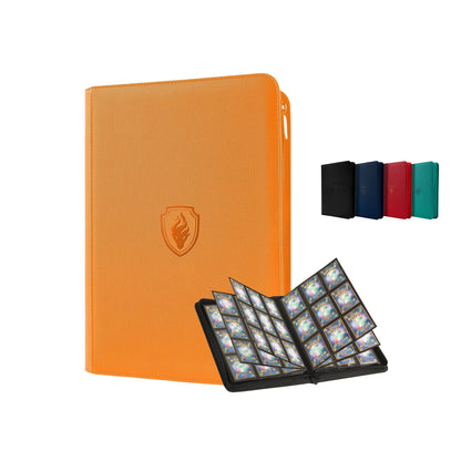 9 Pocket Zipper Card Binder, 360 Trading Card Holder Book, Premium PU Cover Zip Binder for Cards, Durable Side Loading Card Beauty World Shop
