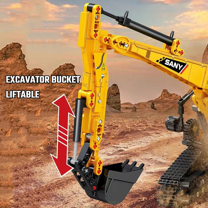SEMBO BLOCK 1022pcs Excavator Models Building Blocks MOC City Construction Engineering Vehicle Bricks Educational Toys Boys Gift Beauty World Shop