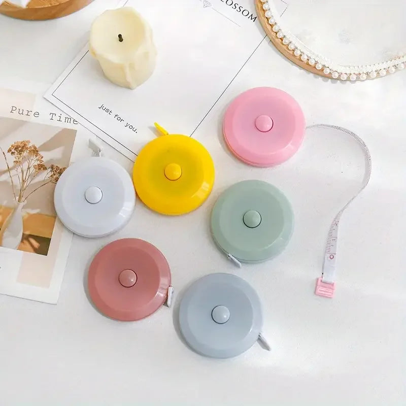 150 cm Cute Mini Soft Tape, Automatic Shrinking Tape Measure, Material Tape Measure, Plastic Tape Measure Beauty World Shop